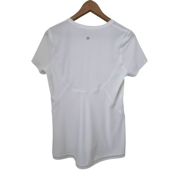 Lululemon Into the Sun White Short Sleeve Athleisure Short Sleeve Tee Top Sz 8 - Picture 2 of 9